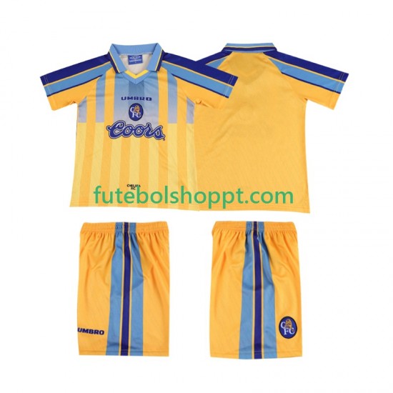 Camisola Júnior Chelsea 1995 1997 Retro Alternativa Equipamento Manga Curta