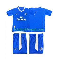 Camisola Júnior Chelsea 2003 2005 Retro Principais Equipamento Manga Curta