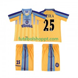 Camisola Júnior Chelsea ZOLA 25 1995 1997 Retro Alternativa Equipamento Manga Curta