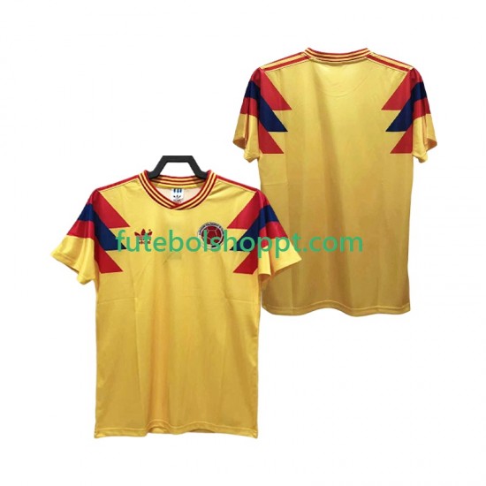 Camisola Homem Colômbia Retro Principais Equipamento 1990 Manga Curta