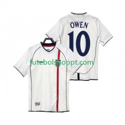Camisola Homem Inglaterra OWEN 10 Retro Principais Equipamento 2002 Manga Curta