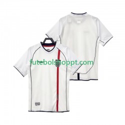 Camisola Homem Inglaterra Retro Principais Equipamento 2002 Manga Curta