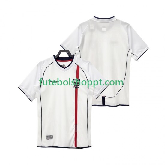 Camisola Homem Inglaterra Retro Principais Equipamento 2002 Manga Curta