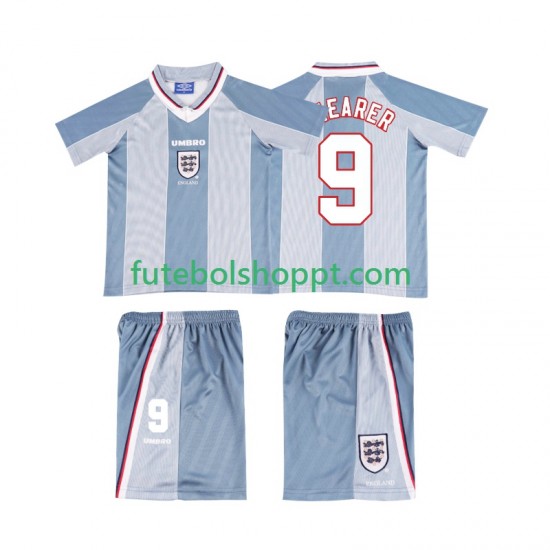 Camisola Júnior Inglaterra SHEARER 9 1996 Retro Alternativa Equipamento Manga Curta