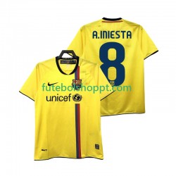 Camisola Homem FC Barcelona A INIESTA 8 2009 Retro Alternativa Equipamento 2008 Manga Curta