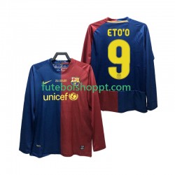 Camisola Homem FC Barcelona ETO O 9 Champions League 2009 Retro Principais Equipamento 2008 Manga Comprida