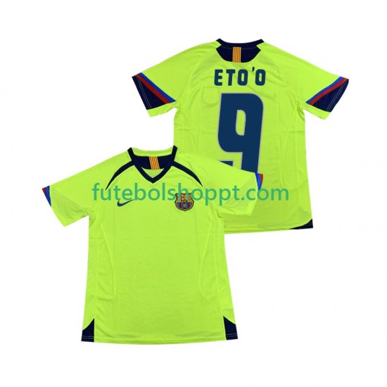 Camisola Homem FC Barcelona ETOO 9 2005 Retro Alternativa Equipamento 2006 Manga Curta