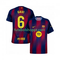 Camisola Homem FC Barcelona Gavi 6 Principais Equipamento 2025-2026 Manga Curta