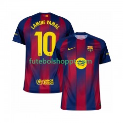 Camisola Homem FC Barcelona Lamine Yamal 10 Principais Equipamento 2025-2026 Manga Curta