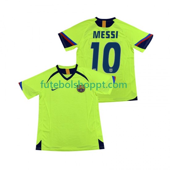 Camisola Homem FC Barcelona Lionel Messi 10 2005 Retro Alternativa Equipamento 2006 Manga Curta