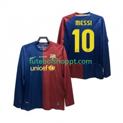 Camisola Homem FC Barcelona Lionel Messi 10 Champions League 2009 Retro Principais Equipamento 2008 Manga Comprida