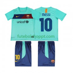 Camisola Júnior FC Barcelona Lionel Messi 10 Retro Alternativa Equipamento 2011 2010 Manga Curta