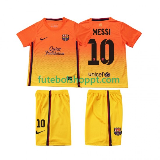 Camisola Júnior FC Barcelona Lionel Messi 10 2012 2013 Retro Alternativa Equipamento Manga Curta