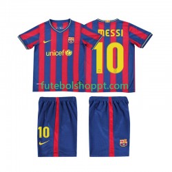 Camisola Júnior FC Barcelona Lionel Messi 10 2009 Retro Principais Equipamento 2010 Manga Curta