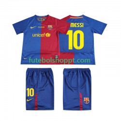 Camisola Júnior FC Barcelona Lionel Messi 10 Champions League 2009 Retro Principais Equipamento 2008 Manga Curta