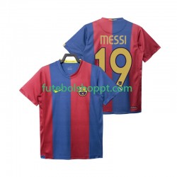 Camisola Homem FC Barcelona Lionel Messi 19 2007 Retro Principais Equipamento 2006 Manga Curta
