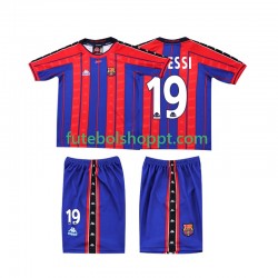 Camisola Júnior FC Barcelona Lionel Messi 19 1997 Retro Principais Equipamento 1998 Manga Curta