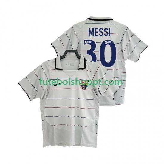 Camisola Homem FC Barcelona Lionel Messi 30 2003 Retro Alternativa Equipamento 2004 Manga Curta