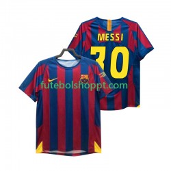 Camisola Homem FC Barcelona Lionel Messi 30 Champions League 2005 Retro Principais Equipamento 2006 Manga Curta