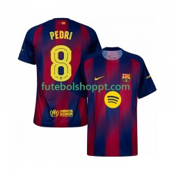 Camisola Homem FC Barcelona Pedri 8 Champions League Principais Equipamento 2025-2026 Manga Curta