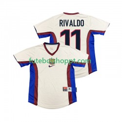 Camisola Homem FC Barcelona RIVALDO 11 Retro Alternativa Equipamento 1998 1999 Manga Curta