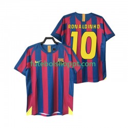 Camisola Homem FC Barcelona RONALDINHO 10 2005 Retro Principais Equipamento 2006 Manga Curta