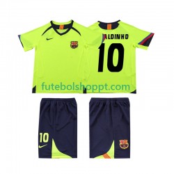 Camisola Júnior FC Barcelona RONALDINHO 10 2005 Retro Alternativa Equipamento 2006 Manga Curta