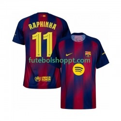 Camisola Homem FC Barcelona Raphinha 11 Champions League Principais Equipamento 2025-2026 Manga Curta