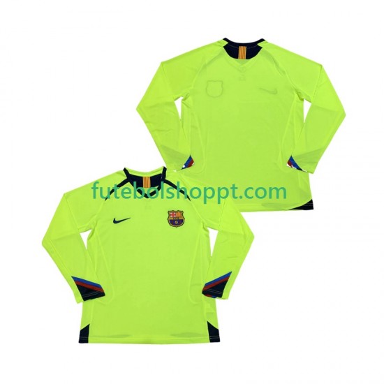 Camisola Homem FC Barcelona 2005 Retro Alternativa Equipamento 2006 Manga Comprida