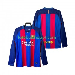 Camisola Homem FC Barcelona 2016 2017 Retro Principais Equipamento Manga Comprida