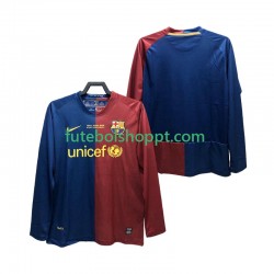 Camisola Homem FC Barcelona Champions League 2009 Retro Principais Equipamento 2008 Manga Comprida