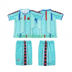 Camisola Júnior FC Barcelona 1996 1997 Retro Alternativa Equipamento Manga Curta Camisola Júnior FC Barcelona 1996 1997 Retro Alternativa Equipamento Manga Curta