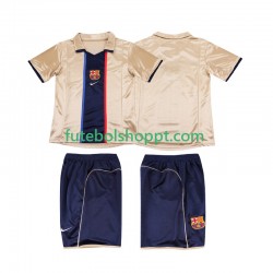 Camisola Júnior FC Barcelona 2001 Retro Alternativa Equipamento 2002 Manga Curta Camisola Júnior FC Barcelona 2001 Retro Alternativa Equipamento 2002 Manga Curta
