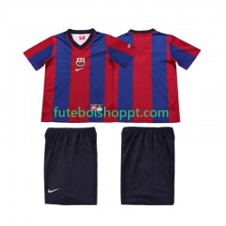Camisola Júnior FC Barcelona Retro Principais Equipamento 1998 1999 Manga Curta