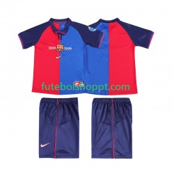 Camisola Júnior FC Barcelona 2000 Retro Principais Equipamento 1999 Manga Curta Camisola Júnior FC Barcelona 2000 Retro Principais Equipamento 1999 Manga Curta