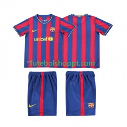 Camisola Júnior FC Barcelona 2009 Retro Principais Equipamento 2010 Manga Curta