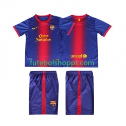 Camisola Júnior FC Barcelona 2012 2013 Retro Principais Equipamento Manga Curta