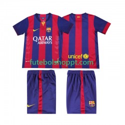 Camisola Júnior FC Barcelona 2014 2015 Retro Principais Equipamento Manga Curta