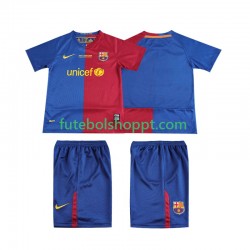 Camisola Júnior FC Barcelona Champions League 2009 Retro Principais Equipamento 2008 Manga Curta