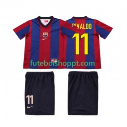 Camisola Júnior FC Barcelona Ronaldo 11 Retro Principais Equipamento 1998 1999 Manga Curta
