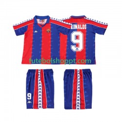 Camisola Júnior FC Barcelona Ronaldo 9 1992 1995 Retro Principais Equipamento Manga Curta