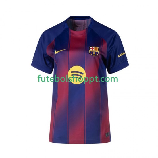 Camisola Mulher FC Barcelona Principais Equipamento 2025-2026 Manga Curta