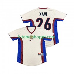Camisola Homem FC Barcelona XAVI 26 Retro Alternativa Equipamento 1998 1999 Manga Curta