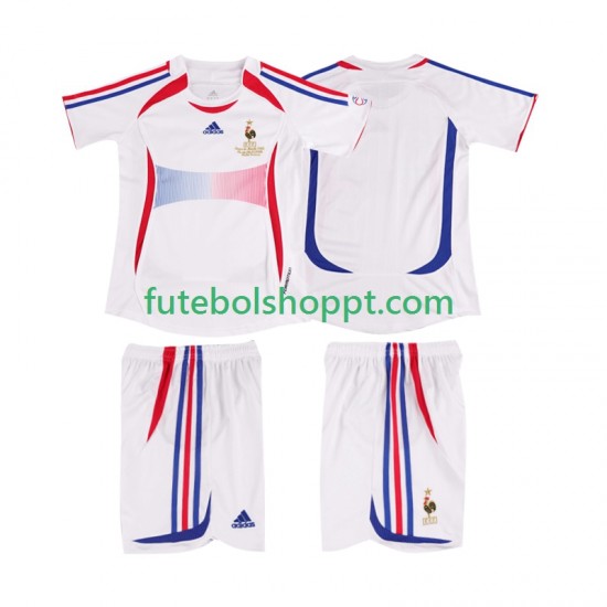Camisola Júnior França Retro Alternativa Equipamento 2006 Manga Curta