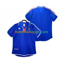 Camisola Homem França 2000 Retro Principais Equipamento Manga Curta
