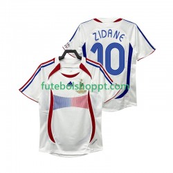 Camisola Homem França ZIDANE 10 Retro Alternativa Equipamento 2006 Manga Curta