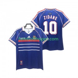 Camisola Homem França ZIDANE 10 Retro Principais Equipamento 1998 Manga Curta