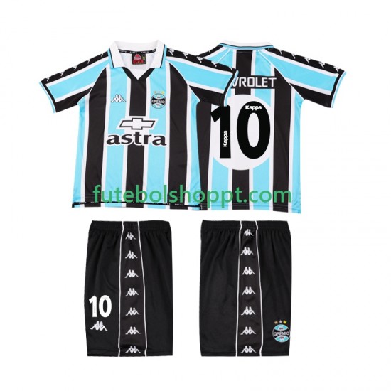 Camisola Júnior Gremio Chevrolet 10 2000 Retro Principais Equipamento Manga Curta