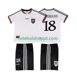Camisola Júnior Alemanha KLINSMANN 18 1996 Retro Principais Equipamento Manga Curta