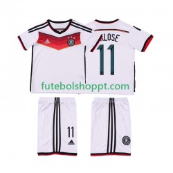 Camisola Júnior Alemanha KLOSE 11 2014 Retro Principais Equipamento Manga Curta